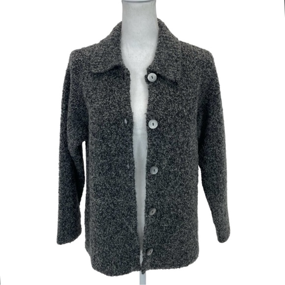 Talbots Wool Bouclé Jacket Small Gray - Picture 16 of 16